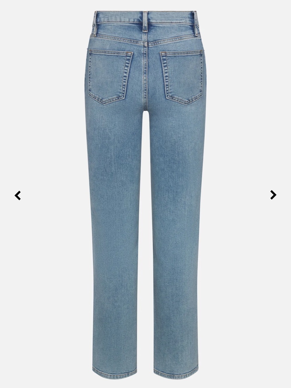 Frame Le Sleek Straight | Denim Straight-Leg Jeans in Light Blue Wash - Picture 2 of 7
